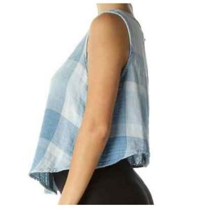 Anthropologie Cloth and Stone Chambray Tank Top Shirt Size Small